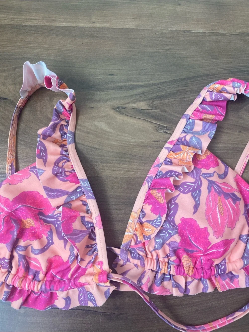 Pink Floral Tie-Side Bikini